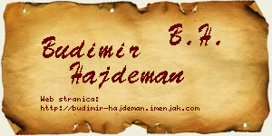 Budimir Hajdeman vizit kartica